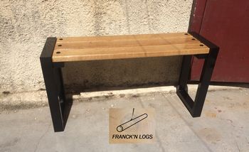 Banc Fer Chêne extérieur